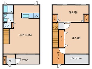 シャーメゾン北夙川Ａの物件間取画像